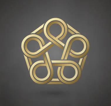 Gold logo design. Vector sign for business company. Luxury gold sign. EPS 10 Stock Illustration