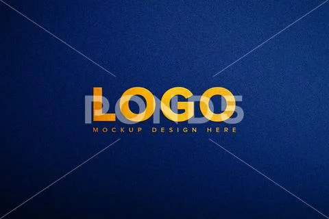 Gold Logo Mockup Design Psd PSD Template