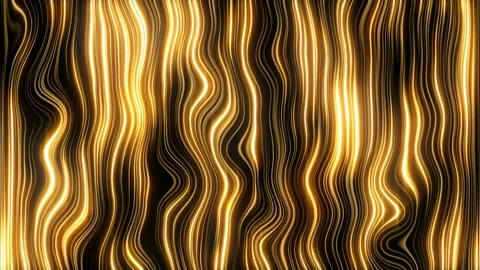 Gold Loop Lines Background in a 3D animation Stock Footage 233748986