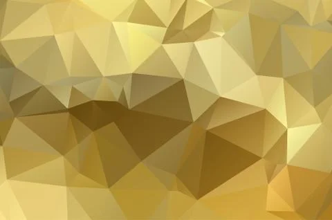 Gold Low poly crystal background. Polygon design pattern. Golden Low poly vector Stock Illustration