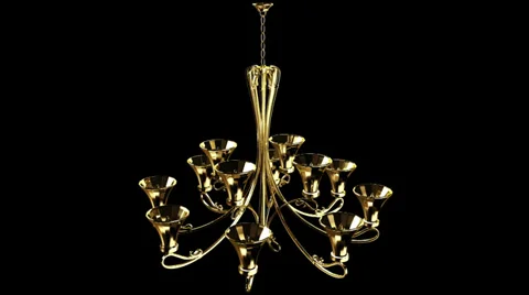 Gold Luster chandelier Stock Footage 34951610