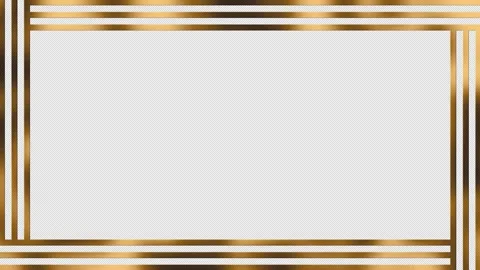 Gold Luxury Frame Background Intro on a transparent background .4k animation. Stock Footage 258590572