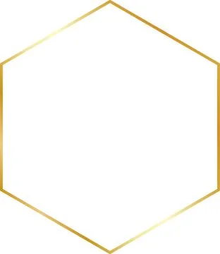 Gold Luxury hexagon Border Stock Illustration