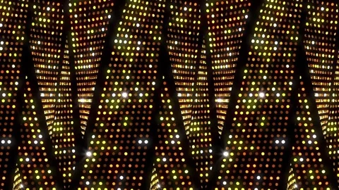 Gold luxury studio decor wall screen background video loop 3d rotating colum Video stock 241367214
