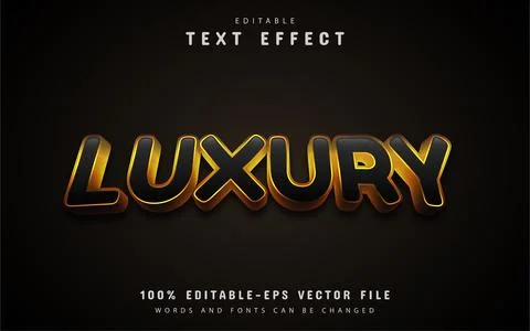 Gold luxury text effect editable Illustrazione stock