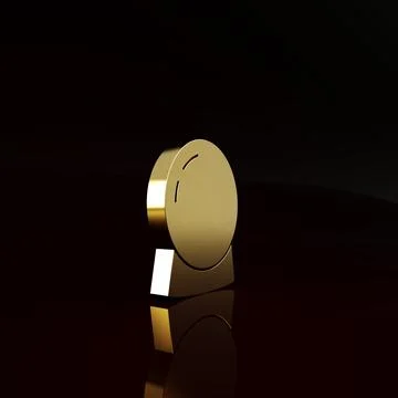 Gold Magic ball icon isolated on brown background. Crystal ball. Minimalism c Stockillustratie