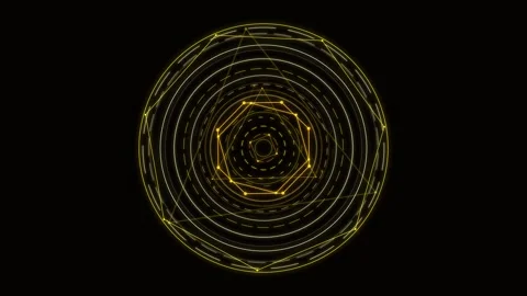 Gold Magic Circle Loading Screen. Seamless Loop Background. Stock Footage 341348579