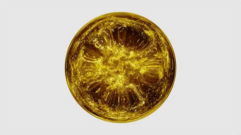 Gold Magic Energy Sphere Stock Footage 153108229