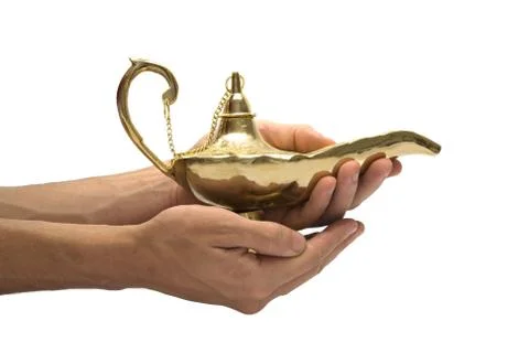 Gold Magic Lamp Stock Photos