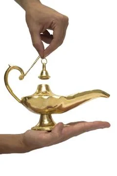 Gold Magic Lamp Stock Photos