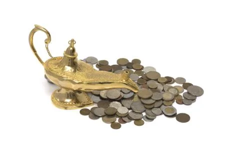 Gold Magic Lamp Stock Photos