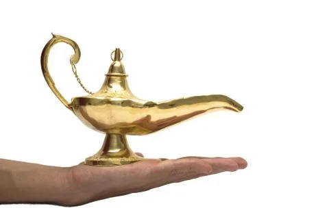 Gold Magic Lamp Stock Photos