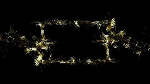 Gold magic particle trail 13 Stock Footage 255211877