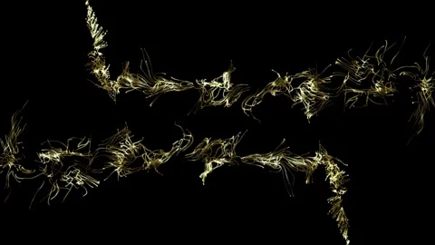 Gold magic particle trail 4 Stock Footage 255211701