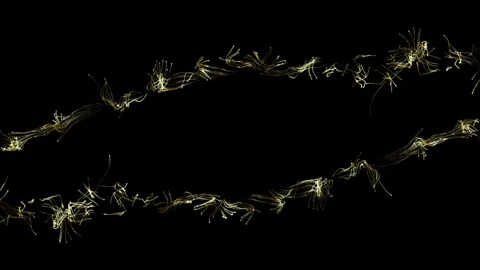 Gold magic particle trail 7 Stock Footage 255211797