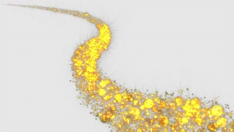 Gold magic particles light star trail Stock Footage 203136053