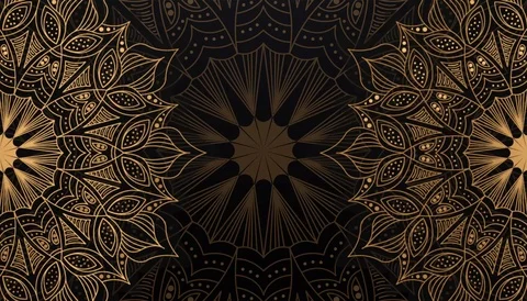 Gold mandala Stock Footage 122937364