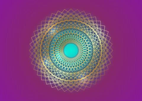 Gold Mandala Vintage decorative elements, golden line Luxury Oriental pattern Illustrazione stock