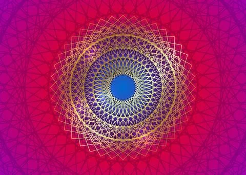 Gold Mandala Vintage decorative elements, golden line Luxury Oriental pattern Stock Illustration