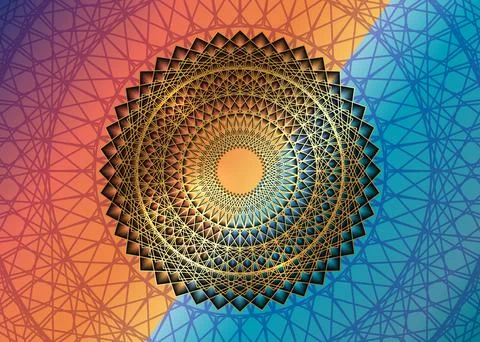 Gold Mandala Vintage decorative elements, golden Luxury Oriental pattern イラスト素材