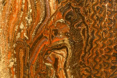 Gold marbling texture design. Red and golden marble pattern. Fluid art. Stock Illustration