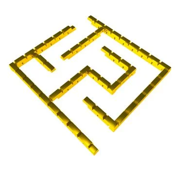 Gold maze Stock Illustration