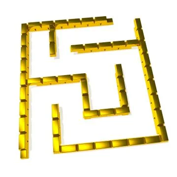 Gold maze Stock Illustration