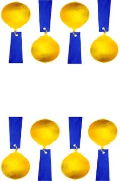 Gold medal background Stock Illustration