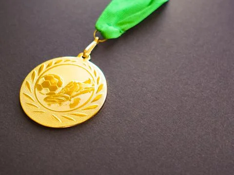 Gold medal for the first place winner. Stock Photos