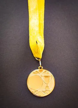Gold medal for the first place winner. Stock Photos