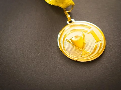 Gold medal for the first place winner Stock Photos