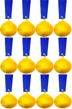 Gold medal pattern Stock Illustration