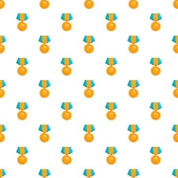 Gold medal pattern representing achievement, success, and reward Stock-Illustration