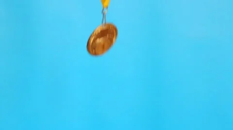 Gold medal  rotates quickly Stock Footage 60385206