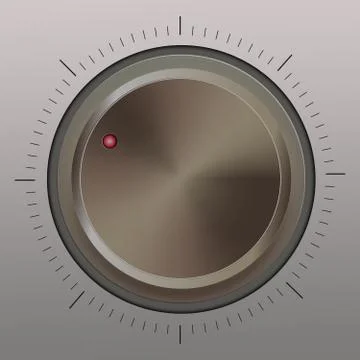 Gold metal button Stock Illustration