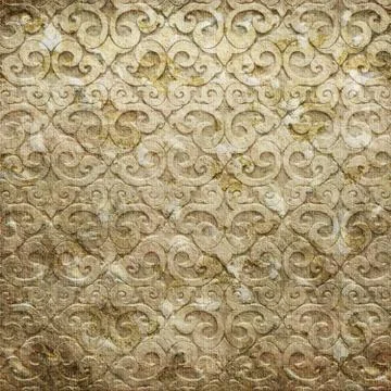 Gold metal pattern on paper backgrond Illustrazione stock