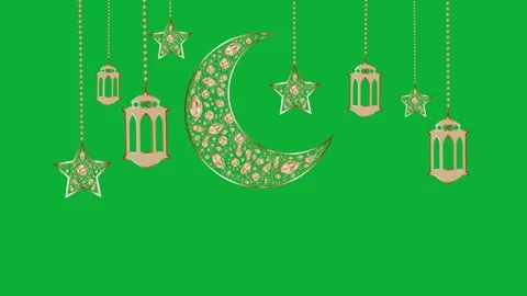 Gold Metal Ramdan Element Stock Footage 261099476