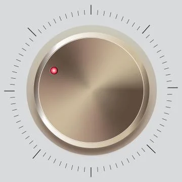 Gold metal web button Stock Illustration