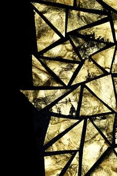 Gold metallic geometric triangle paint background 库存插图
