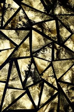 Gold metallic geometric triangle paint background 库存插图