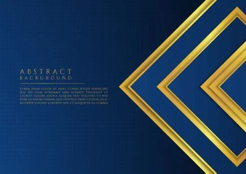 Gold metallic square shape design abstract pattern background with space Illustrazione stock