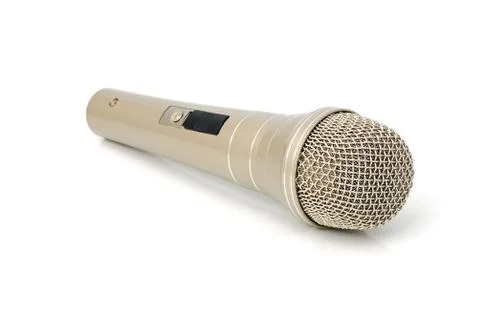 Gold microphone Stock Photos
