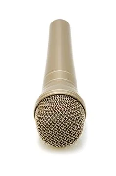 Gold microphone Stock Photos