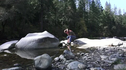 Gold miner, panning Stock Footage 42920203