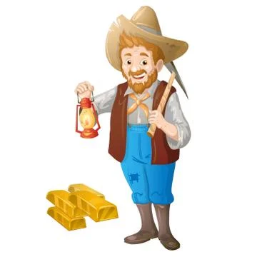 Gold miners Stock Illustration