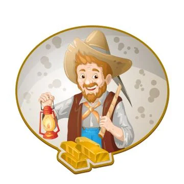 Gold miners Stock Illustration