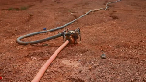 Gold miners work in an illegal mining operation in Ghana, ABOMOSU, GH - 15 Jun 2 Stock Footage 243815071