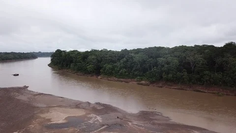 Gold-mining in the Peruvian Amazon Video stock 106832691