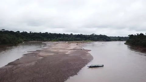 Gold-mining in the Peruvian Amazon Video stock 132188456