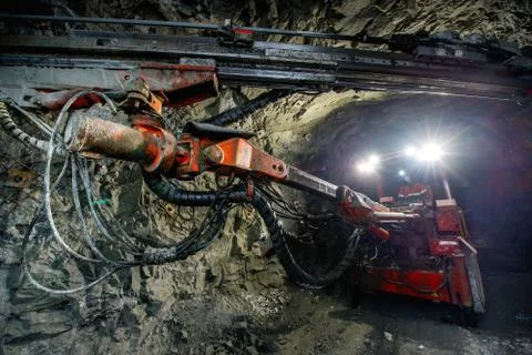 Gold mining underground Stock Photos